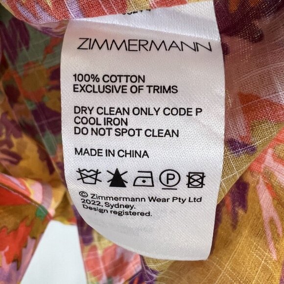 NEW Zimmermann Violet Front-Twist Detailed Mini Dress $695 - Picture 12 of 13